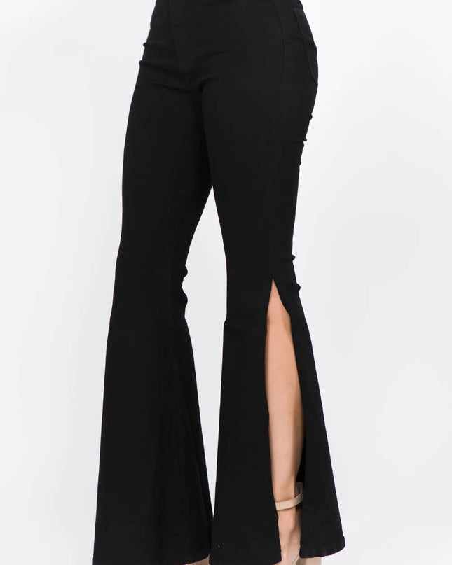 American Bazi Side Slit Flare Jeans