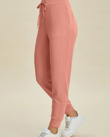 Basic Bae Full Size Air Scuba Drawstring High Waist Joggers