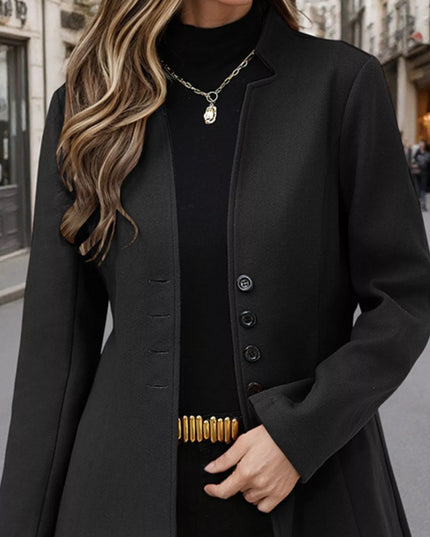 Button Up Long Sleeve Coat