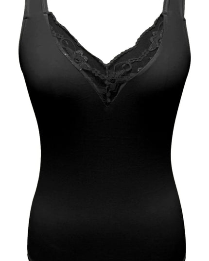 Full Size Lace Detail V-Neck Tank Plus Size