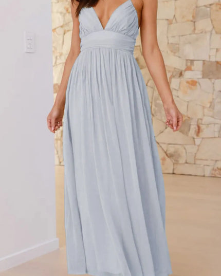 Ruched V-Neck Cami Dress