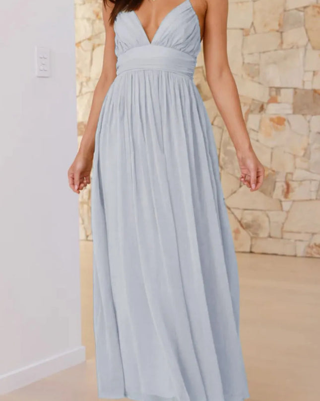 Ruched V-Neck Cami Dress