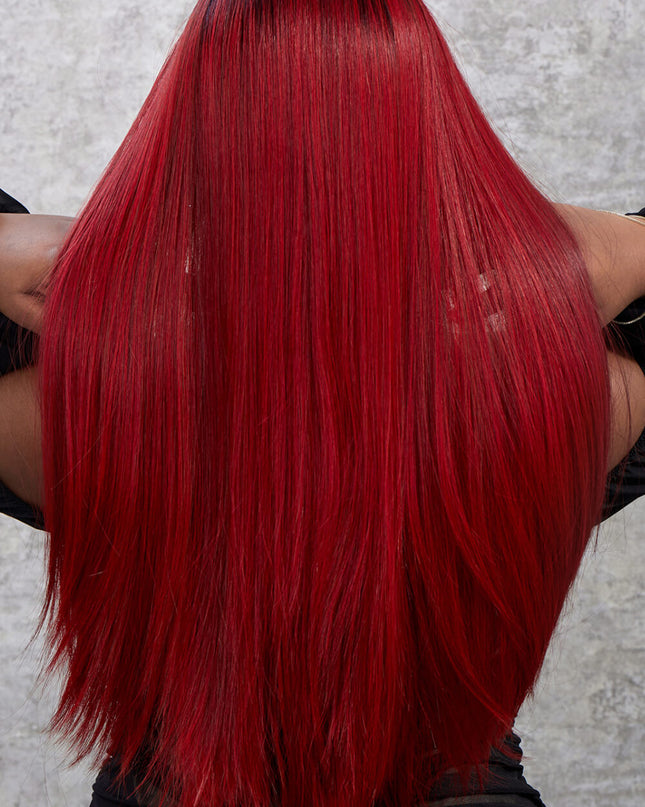 13*2" Lace Front Wigs Synthetic Straight 26" 150% Density 