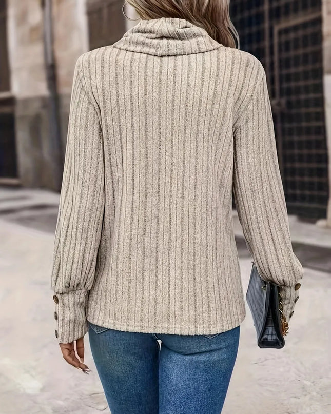 Turtleneck Long Sleeve T-Shirt