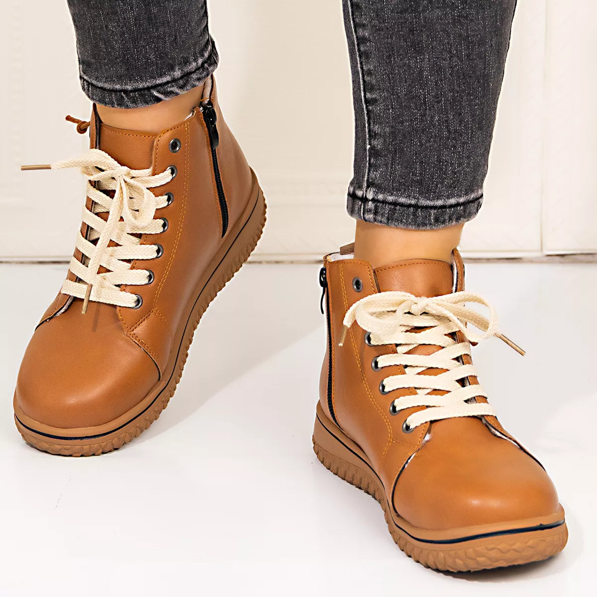 Round Toe Platform Boots