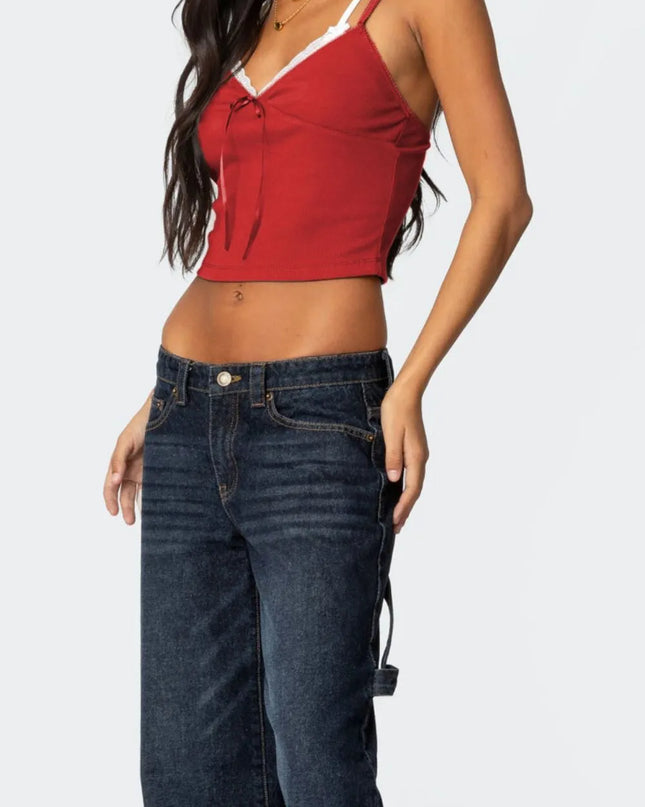 Lace Detail V-Neck Cami 