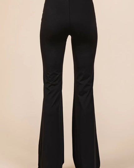 Mittoshop Stretchy Soft Elastic Waist Flare Pants