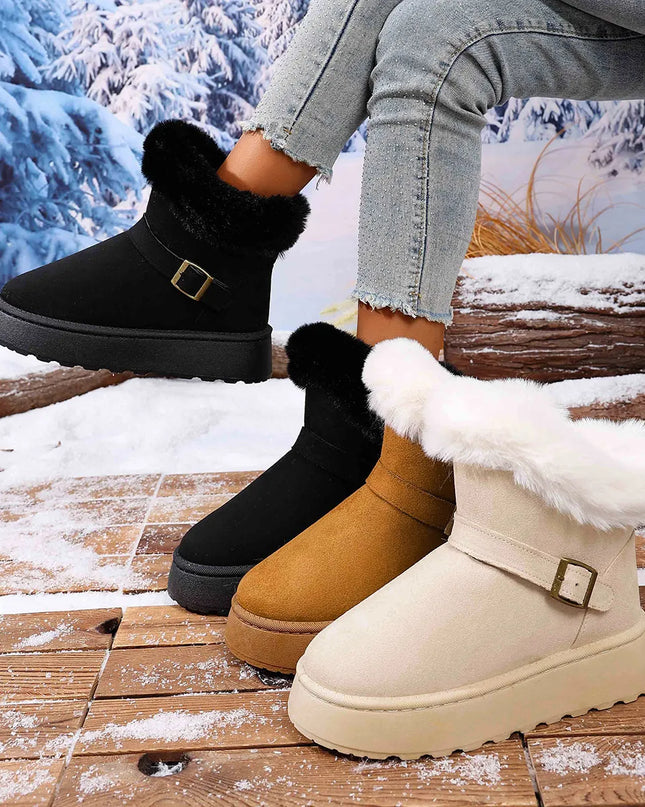 Round Toe Platform Boots