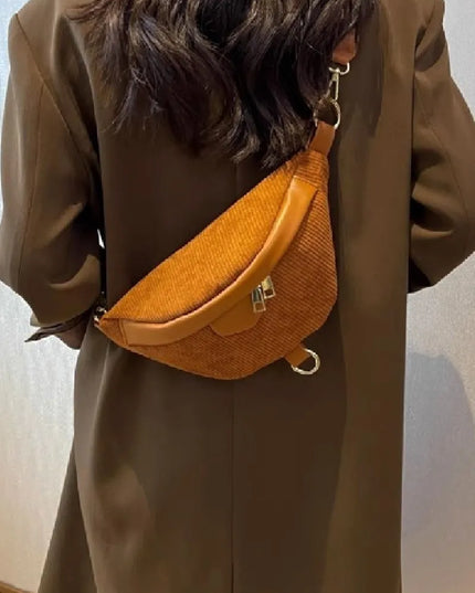 Zenana Corduroy Crossbody Bag with Removable Strap