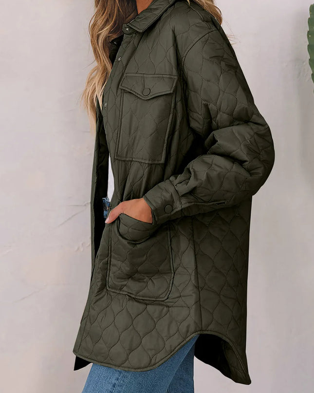 Snap Down Collared Winter Coat