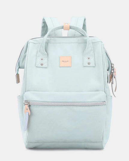 Himawari Water Resistant Canvas Backpack Bag with Side Pockets Blue One Size