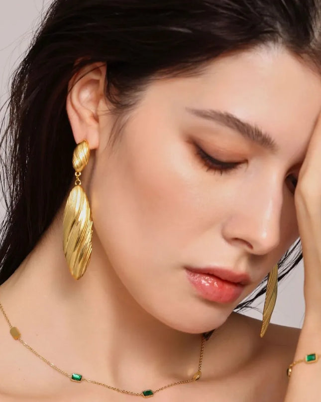 Stainless Steel Dangle Earrings 