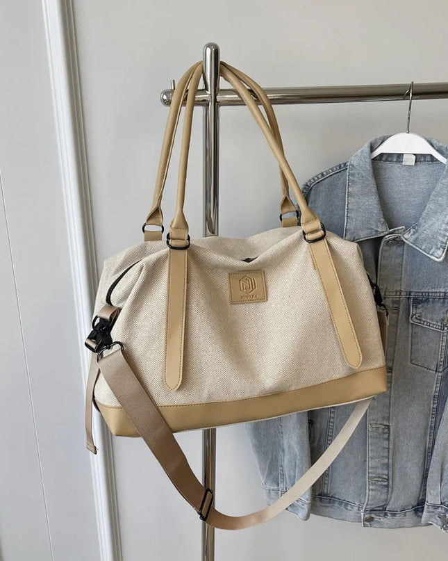 Contrast Travel Bag Khaki One Size