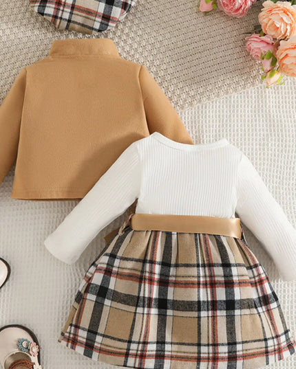 Children's Plaid 3-Piece Outfit Set
