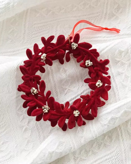 Christmas Velvet Hanging Ornament Style C One Size