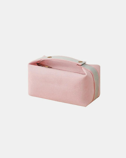 Zenana Waterproof Canvas Travel Cosmetic Bag Pink One Size