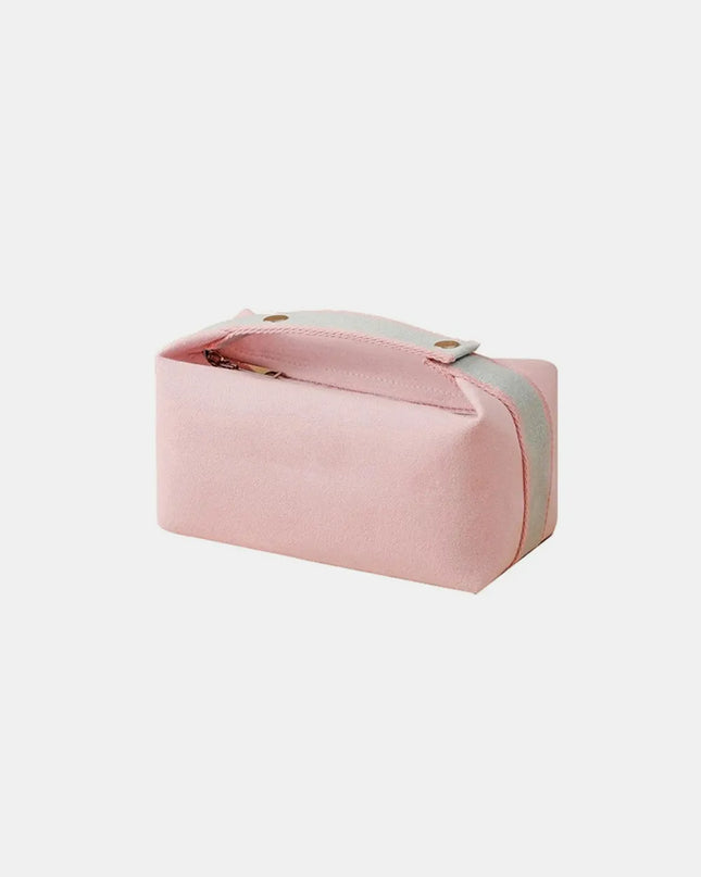 Zenana Waterproof Canvas Travel Cosmetic Bag Pink One Size