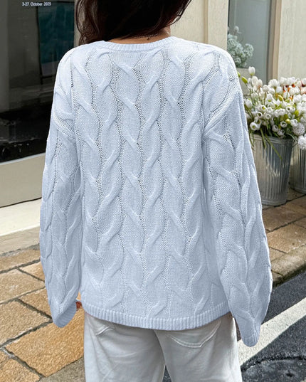 Cable Knit Long Sleeve Sweater