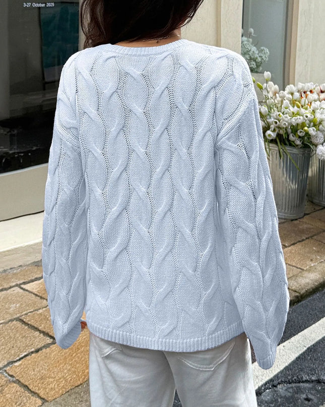 Cable Knit Long Sleeve Sweater