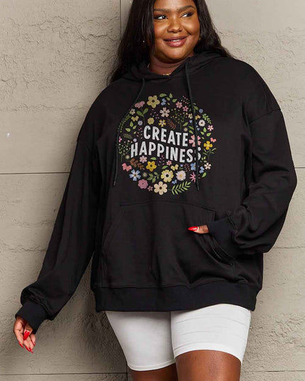 Simply Love Simply Love Full Size CREATE HAPPINESS Graphic Hoodie