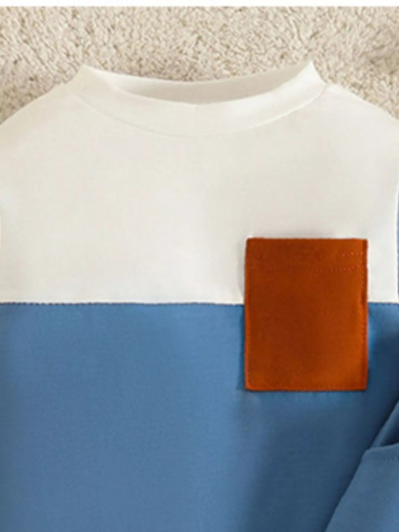 Children's Color Block Pocket Detail Top and Pants Outfit Set