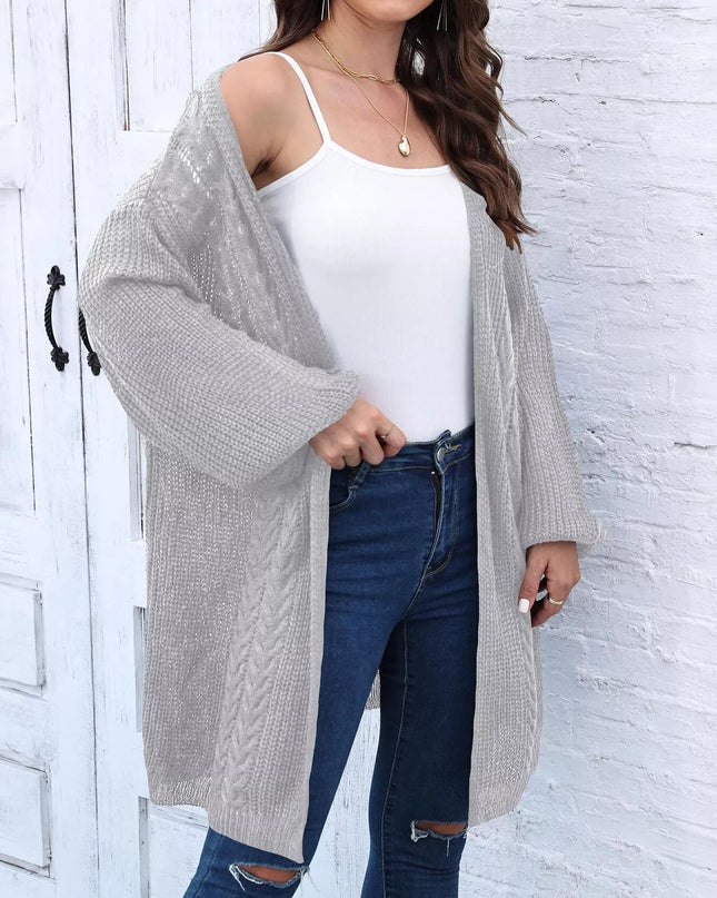 Open Front Long Sleeve Cardigan