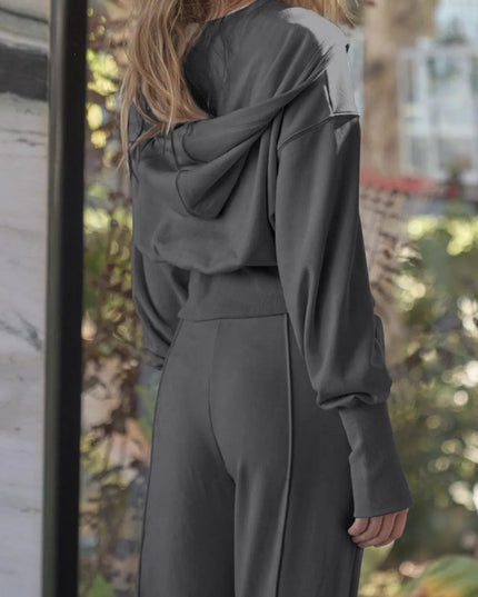 Zip-Up Hoodie and Pants Active Set