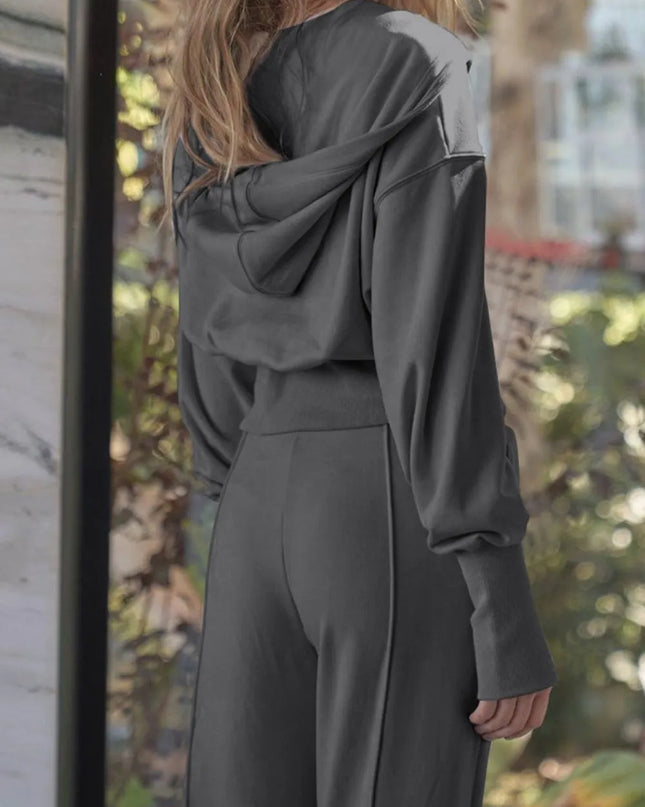 Zip-Up Hoodie and Pants Active Set