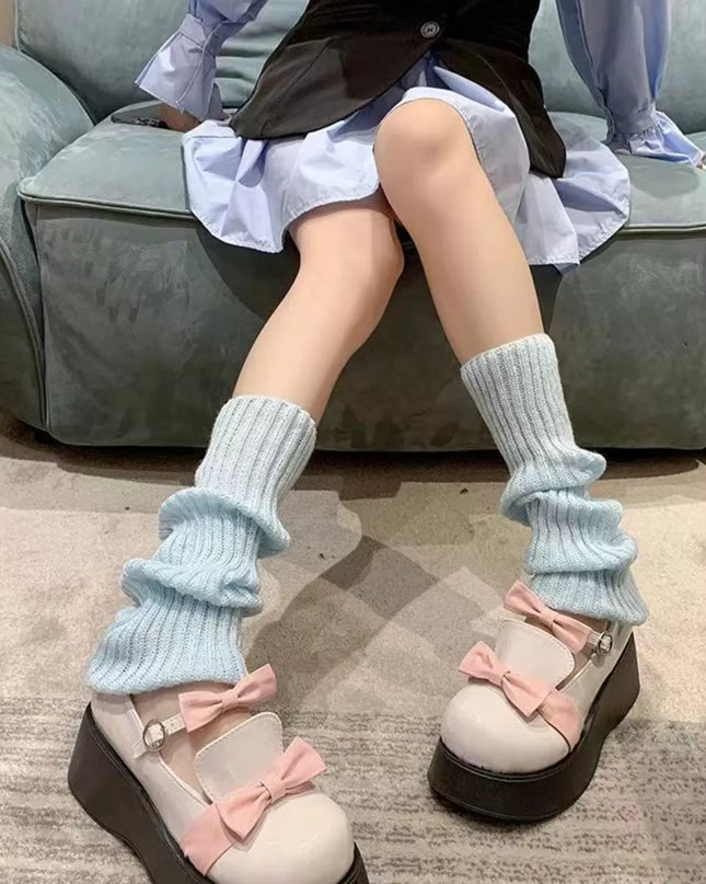 Ribbed Knit Leg Warmers
