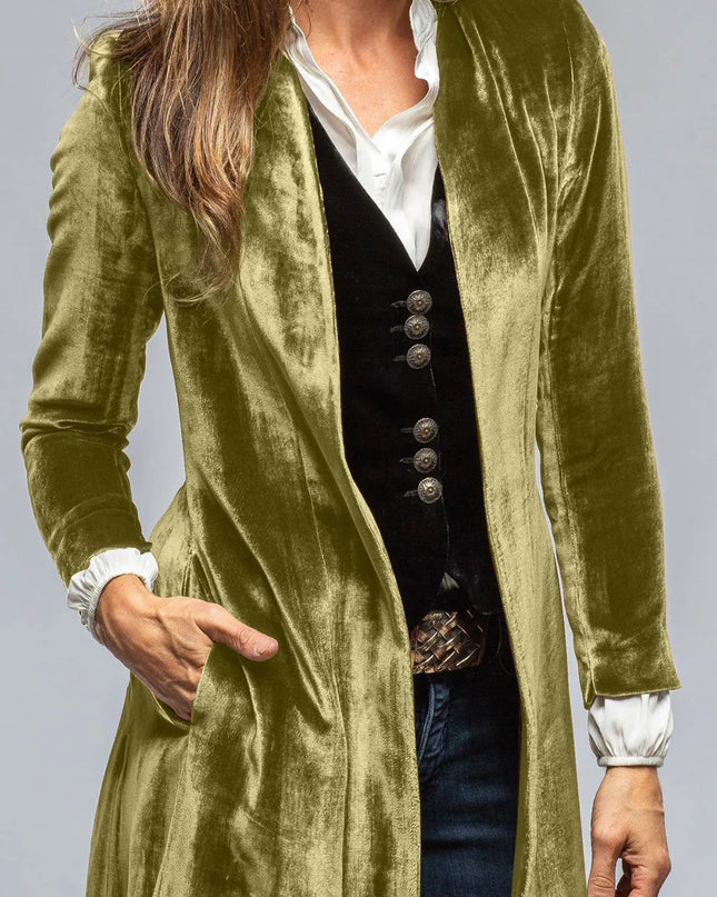 Slit Back Open Front Cardigan