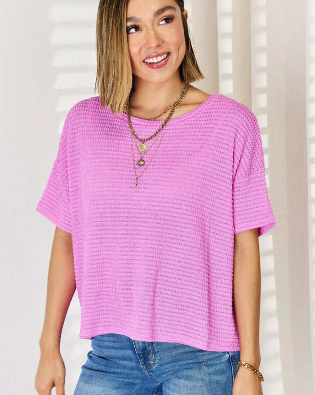 Zenana Full Size Round Neck Short Sleeve Top