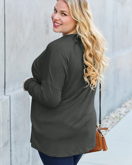 Basic Bae Full Size Round Neck Dropped Shoulder T-Shirt