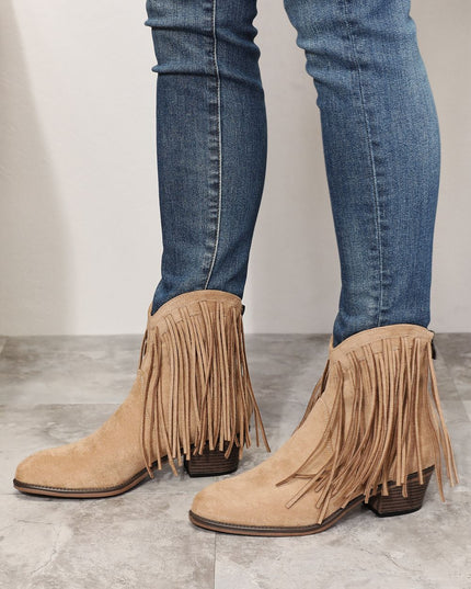 Legend Women's Fringe Cowboy Western Ankle Boots