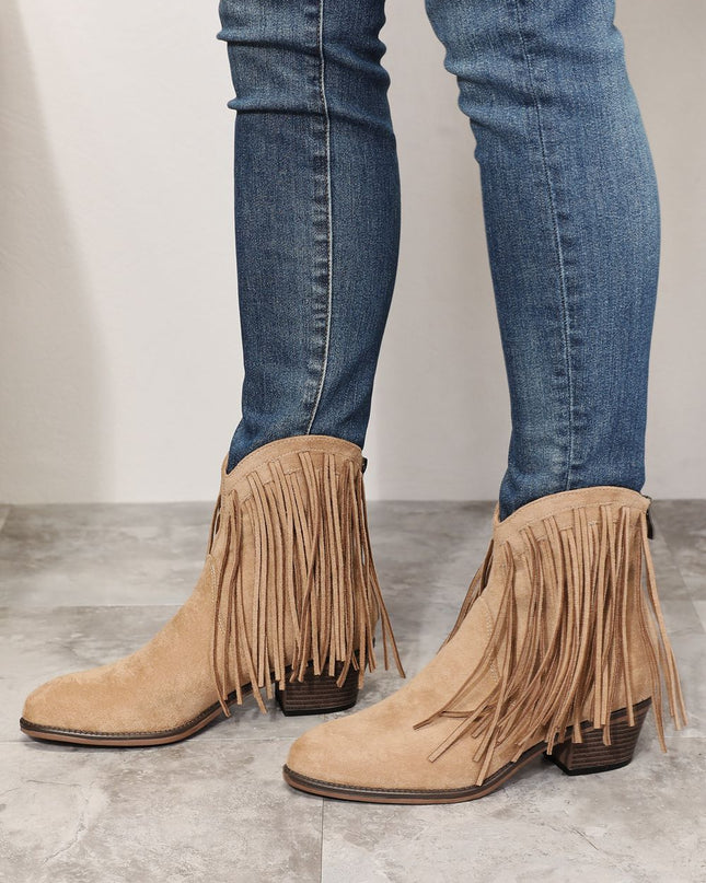 Legend Women's Fringe Cowboy Western Ankle Boots