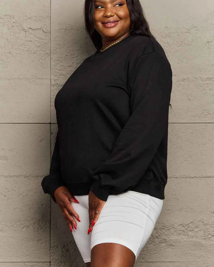 Full Size Round Neck Long Sleeve Sweatshirt