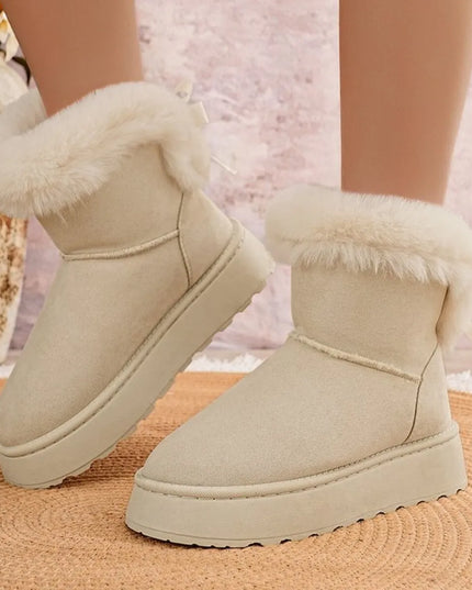 Round Toe Platform Boots