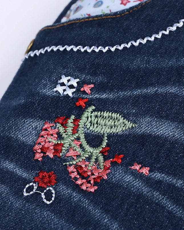 Children's Round Neck Top and Jeans Set