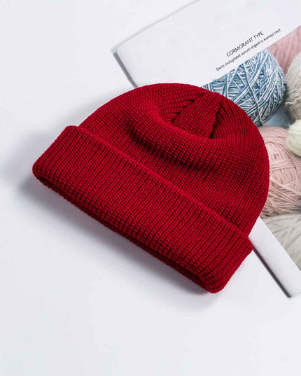 Cozy Rib-Knit Cuff Beanie Brick One Size