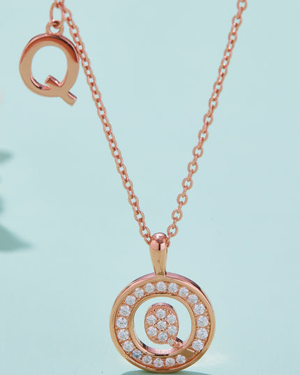 Adored Moissanite K to T Pendant Necklace Q One Size