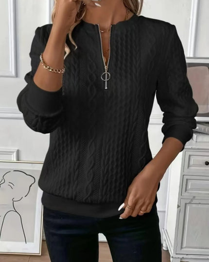 Quarter-Zip Long Sleeve Sweatshirt