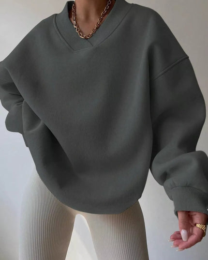 Dropped Shoulder Long Sleeve Oversized Sweatshirt