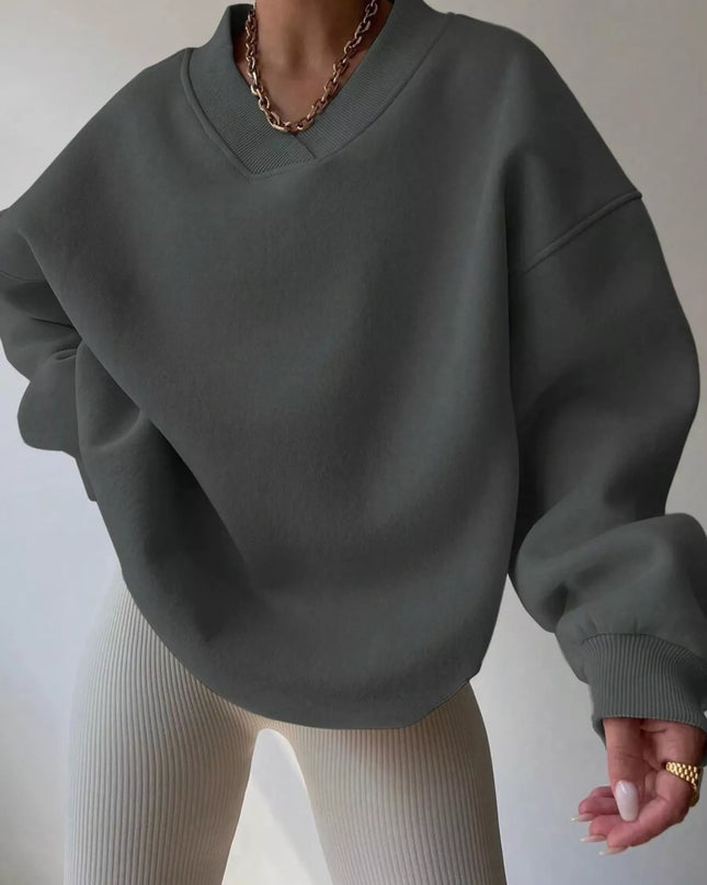 Dropped Shoulder Long Sleeve Oversized Sweatshirt