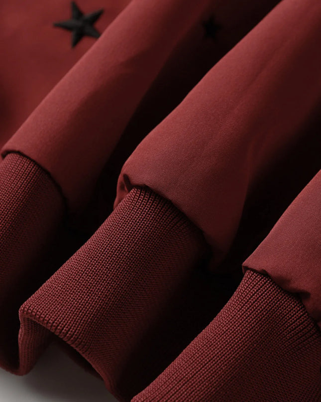 Men's Star Zip Up Hooded Jacket