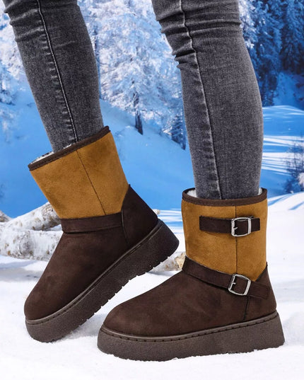 Round Toe Platform Boots