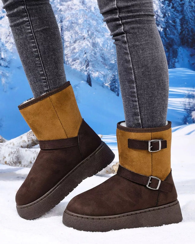 Round Toe Platform Boots