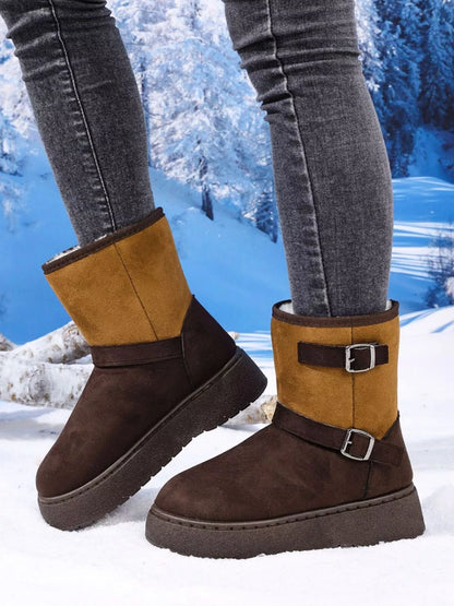 Round Toe Platform Boots