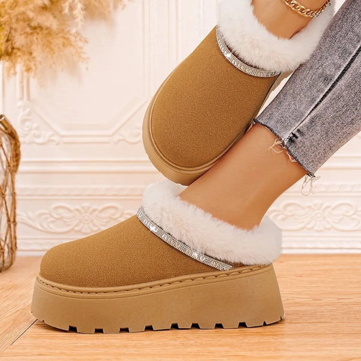 Round Toe Platform Boots