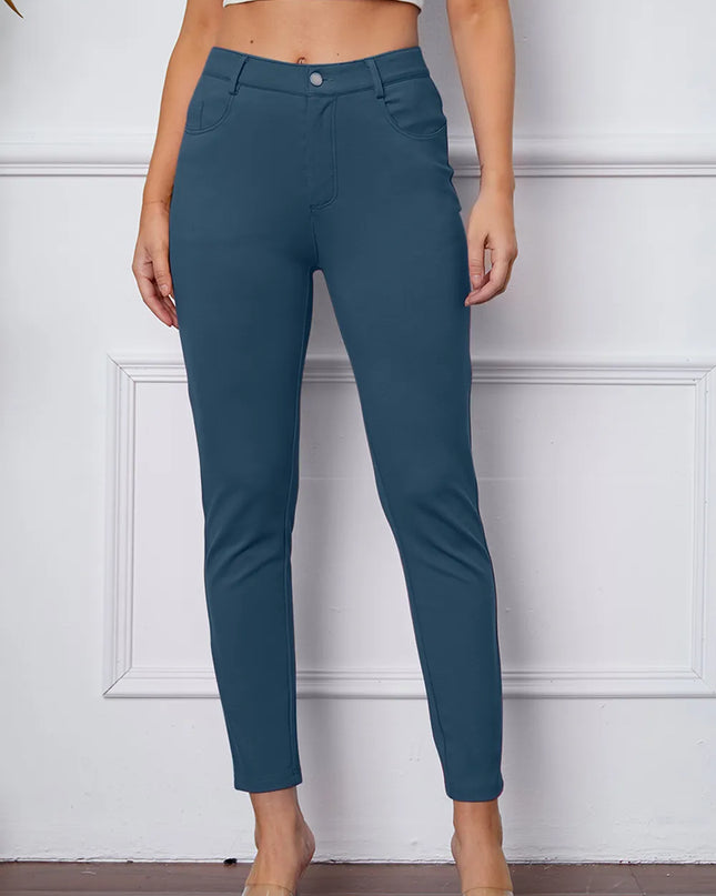 StretchyStitch Pants by Basic Bae Dusty Blue
