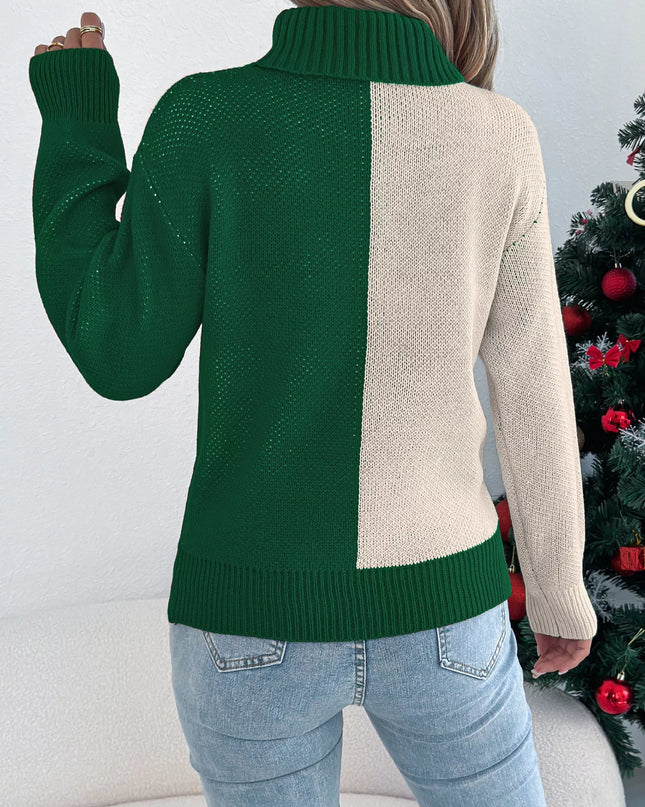 Christmas Reindeer Turtleneck Sweater