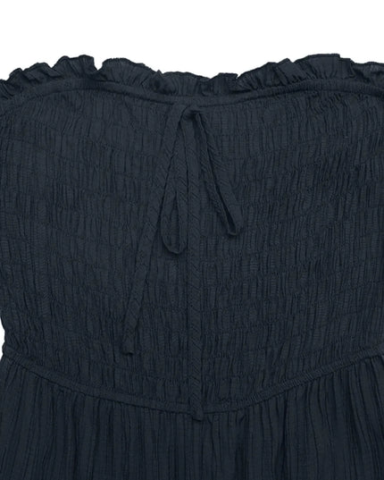 Smocked Tube Wide Leg Jumpsuit